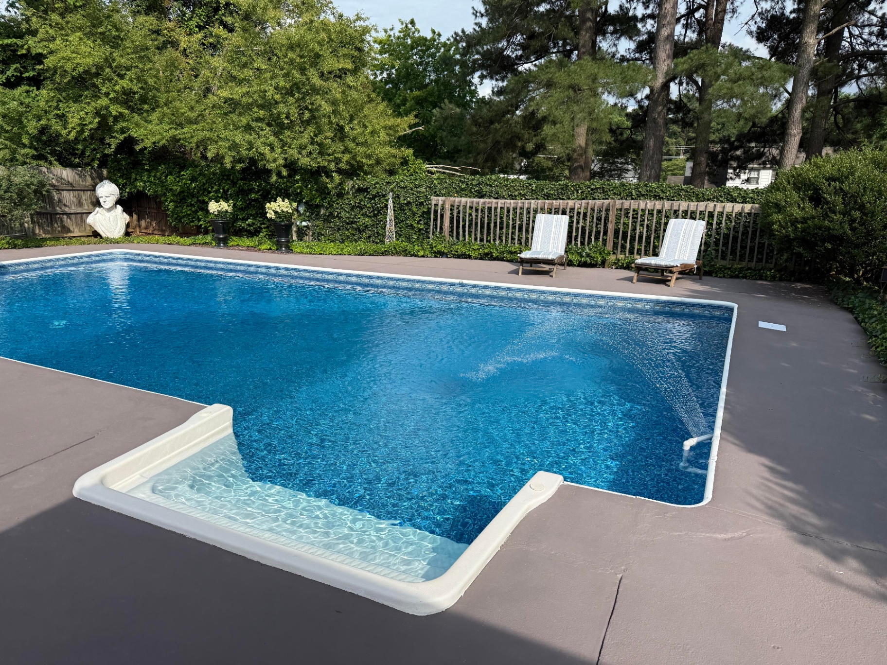 After Patio & Pool Deck Resurfacing - Resurfaced a weathered pool deck with CoolDeck coating, reducing surface temperature by up to 30% for barefoot comfort. in St. Augustine, FL